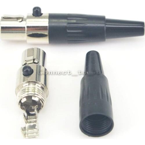 Mini XLR 3 Pin Jack sockets cable connectors audio adapter wire connector