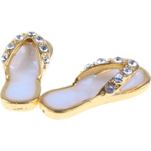 Miniature Metal Slippers For The Women Of The Dollhouse Miniature 1/12 Scale