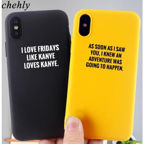 Fashion Phone Case for IPhone 6s 7 8 11 Plus Pro X XS MAX XR Funny Words Cases Soft Silicone Fitted TPU Back Accessories Covers