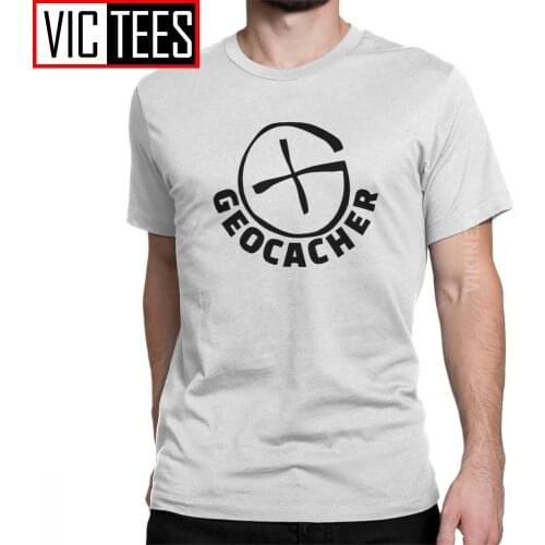 Men Tshirt Geocacher Funny Pure Cotton Geocacher Cache Gps Sports Navigation Hiking Tshirt Oversized