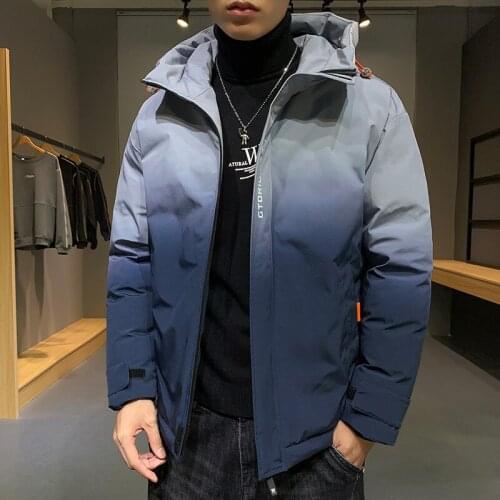 2020 autumnAndwinter New Mens Jacket Casual Hooded Thickening Trend Warmcotton Down Jacket Men Windproof Parka Coat Large M-4XL