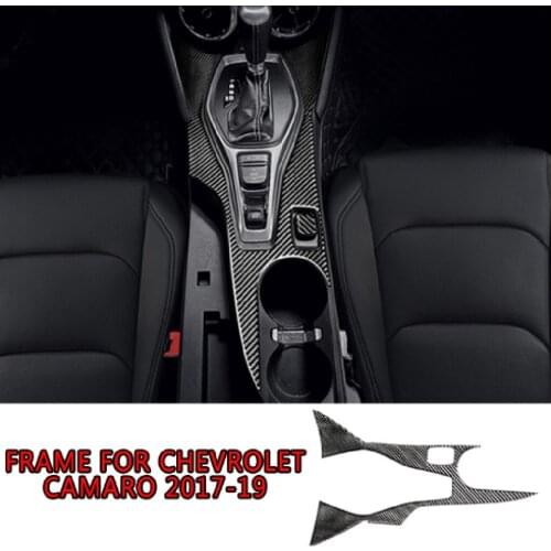 Carbon Fiber Inner Gear Shift Cover Sticker For Chevrolet Camaro 2017-19