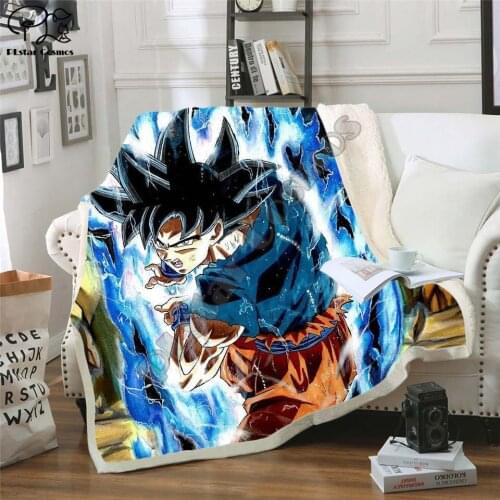 Anime 3D Printed Sherpa Blanket Couch Quilt Cover Travel Bedding Outlet Velvet Plush Fleece Blanket Bedspread style6