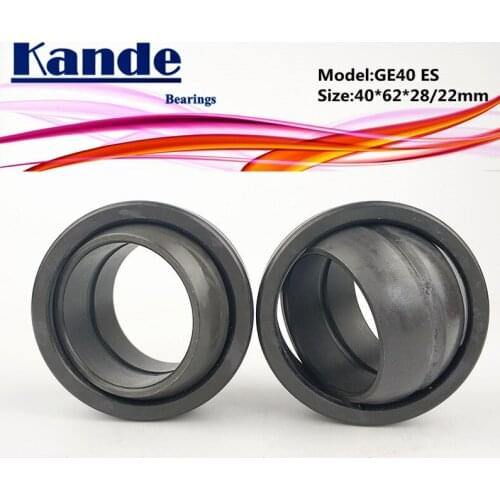 Kande Bearings GE40ES Radial spherical plain bearings (bulk eye bearings) 2pcs GE40 ES 40*62*28(22)mm GE40