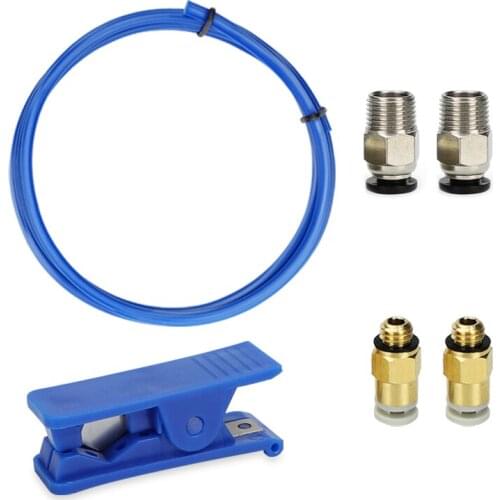 PTFE Bowden Tubing XS Series 1M and Tube Cutter For 3D Printer Ender 3 1.75mm Filament with Pneumatic Fitting