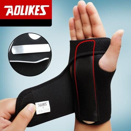 AOLIKES 1PCS Adjust Wristband Steel Wrist Brace Wrist Support Splint Fractures Carpal Tunnel Sport Sprain Mouse Hand Wristbands