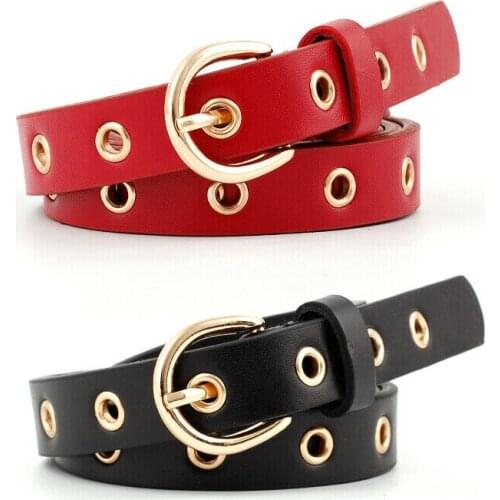 Brand New Lady Vintage Metal Boho Leather Belts For Women Round Buckle Waist Leather Belt Fashion