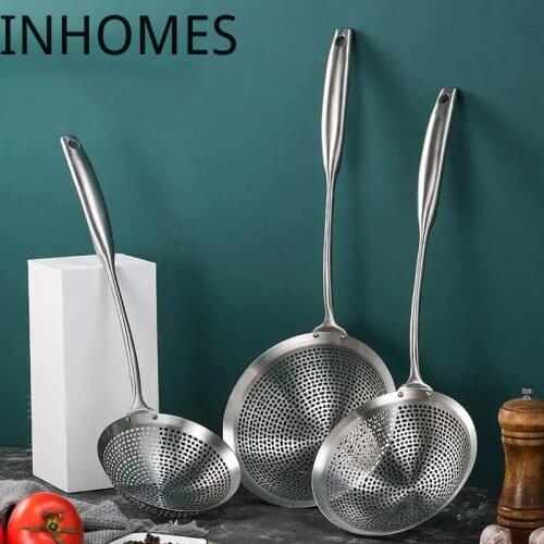Stainless Steel Skimmer Filter Oil Pot Food Filter Cookware Colander Mesh Fried Filter Kitchen Strainer Baking Cooking Tools