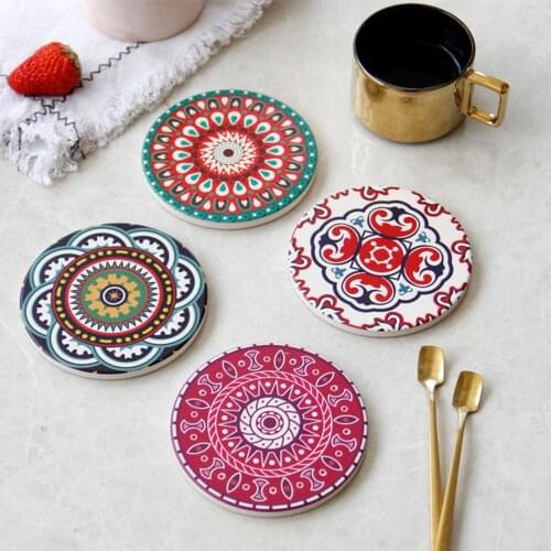 Heat Insulation Ceramic Coaster Non-slip Adiabatic Cup Mats Table Placemat Coasters Dining Table Mat Bowl Pot Pan Pad Place Mat