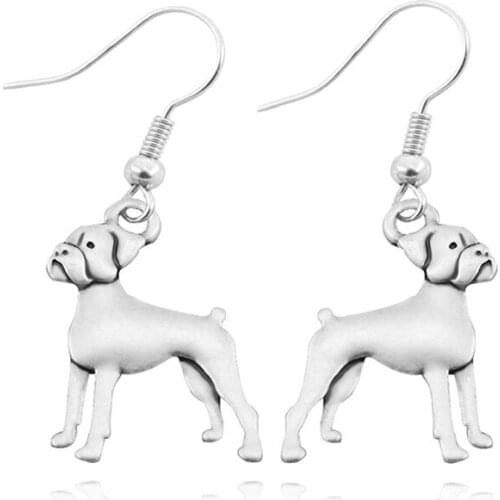 Vintage 3D Boxer Pendant Long Earring Bohomian Brincos Dog Big Earings Fashion Jewelry Drop Earrings For Women Pendientes Mujer