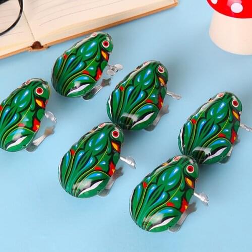 Iron Frog Leap Frog Spring Small Toys Childrens Baby Toys Classic 80 Retro Retro Winding Toys