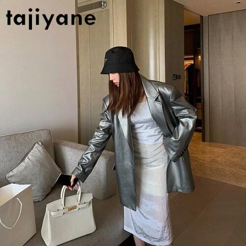 Genuine Jacket Leather Women Autumn 2021 Female Real Sheepskin Coats for Woman Long Coat Jakctes Cuero Genuino TN411