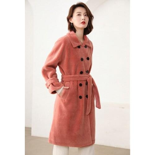 Winter Coat Women Autumn Clothes 2020 Real Fur Coat Female Wool Jacket Korean Vintage Sheep Shearling Tops Manteau Femme ZT4339