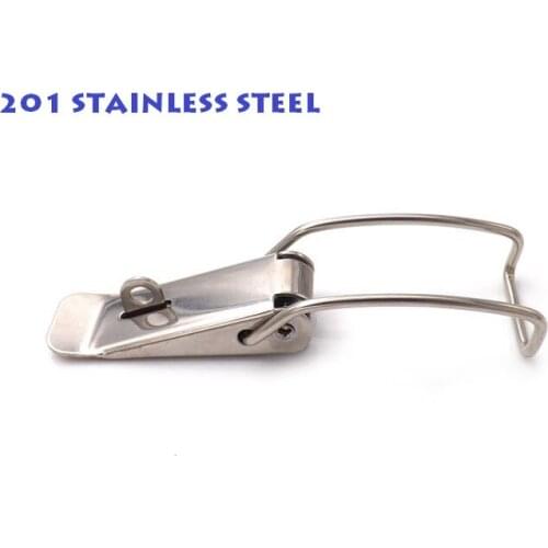 10pcs/lot 201 Stainless Steel 117mm Spring Toggle Latch Hasps Silver Tone Spring Loaded for Cabinet Cases Box Chests lock CK414