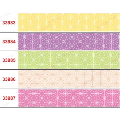 50Y16mm/25mm/38mm Japan Ribbon Cartoon Series 20 Flower Printing Grosgrain Ribbon/Elastic Band DIY Handmade Bow Making Materials