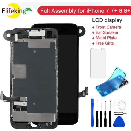 AAA Full Set For iPhone 7 8 7Plus 8P LCD Display Touch Screen Digitizer Assembly Replacement LCD with Front Camera Speaker