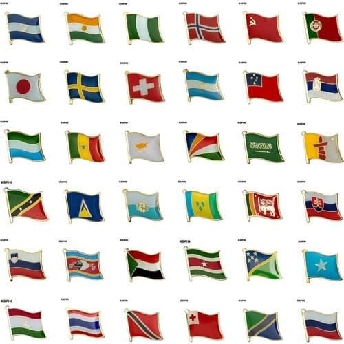 Flag Laple Pin Badge Brooch Liechtenstein Luxembourg Romania Malta Mali U.S.A. Mongolia Bangladesh Moldova Morocco South Africa