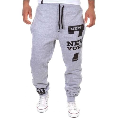 Summer Loose Sports Pants Men Casual Jogger Number 7 Printed Letter Drawstring Sweatpants Trousers Fashion Pants