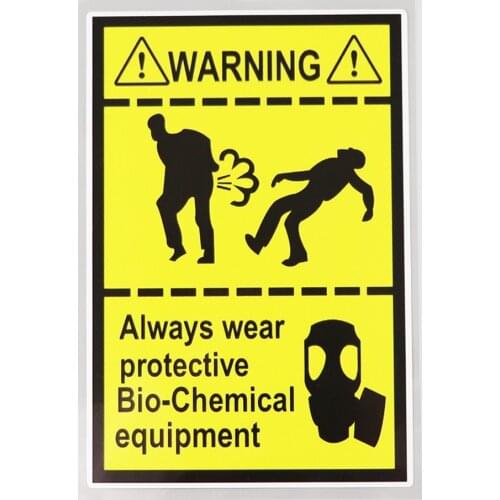 Fuzhen Boutique Decals Exterior Accessorie Biohazard Funny Danger Sign Decal Warning PVC Creativity Car Sticker 15cm X 10cm