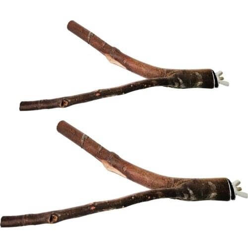 Pet Parrot Bird Standing Stick Wood Pole Bird Cockatiel Parakeet Perches Bite Claw Grinding Toy Bird Cage Accessories