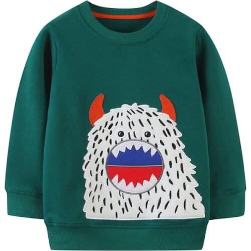 Jumping Meters Kids Monsters Boys Girls Sweatshirts for Autumn Spring Kids Cotton Clothing Fashion Tops