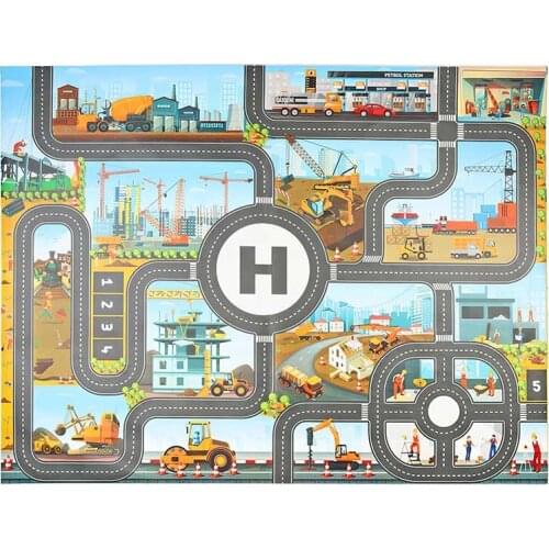 Baby Play Mat City Traffic Road Map Mat Carpet City Car Parking Lot Roadmap Traffic Signs Baby Climbing Playing Mat Game