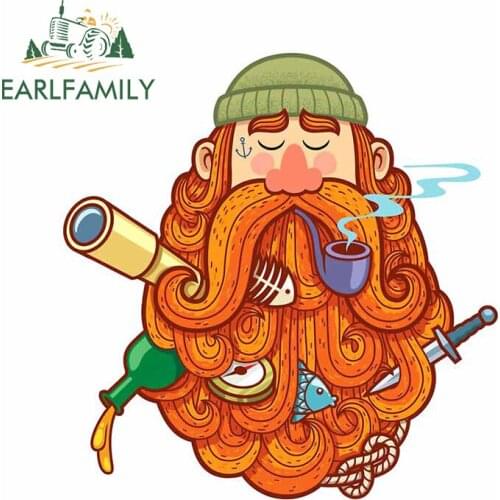 EARLFAMILY 13cm x 12.7cm for Sailor Cartoon Car Sticker Auto Windshield Decal VAN JDM Motorcycle Graffiti Occlusion Scratch