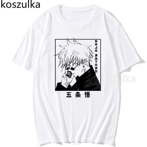 Japanese Anime Jujutsu Kaisen T Shirt Fashion Mens Kawaii Yuji Itadori Graphic Tee Male Cool Cartoon Unisex T-Shirt Anime Shirt