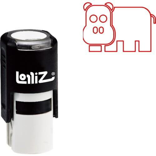 LolliZ Biomorphic Animal Symbol Series Design #102 Self-Inking Rubber Stamp