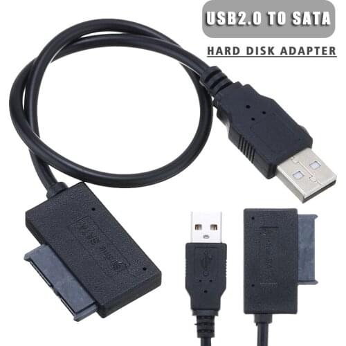 Mayitr 1pc Portable SATA to USB 2.0 Converter Cable 480Mbps High Speed Hard Drive Adapter Cables For WinXP/Win7/Win10