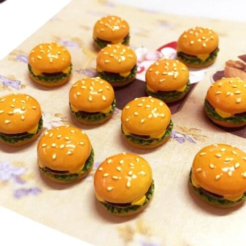 5pcs Dollhouse Miniature Food Mini Hamhurger Pretend Food for Blyth Pullip,BJD Doll Kitchen Accessories
