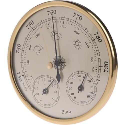 C5AC Wall Mounted Household Barometer Thermometer Hygrometer Weather Station Hanging