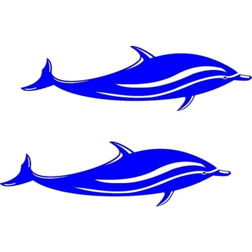 New 2 Pcs Dolphin Vinyl Decals Stickers for Kayak Canoe Boat Car Surfboard Kids Bedroom Locker Glass Window Laptop Kayak Sticker