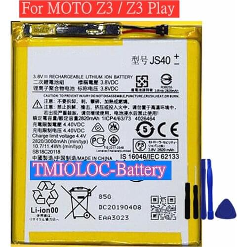 New Original High Quality JS40 3000mAh Battery For Motorola Moto Z3 Play XT1929-1 XT1929-4 XT1929-5 XT1929-6 XT1929-8