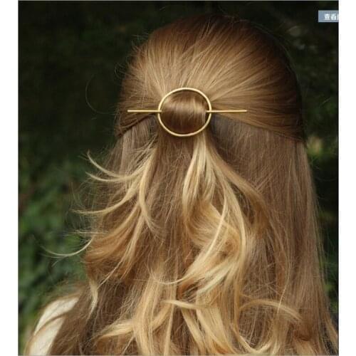 New Vintage Beautiful Round Design Metal Hair Sticks Hair Clip Hair Accessory Wholesale Hair Pin T0414