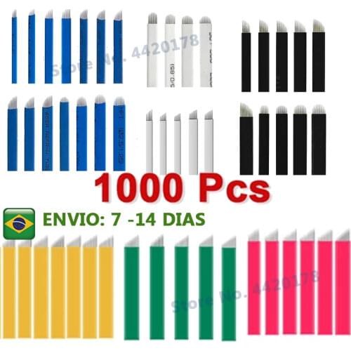 Wholesale 1000pcs Lamina Tebori Microblading Needles Nano Agulhas Lamina Permanent makeup Tattoo Blades For Manual Eyebrow Pen