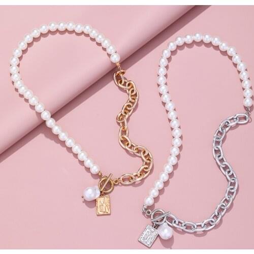 VG 6YM New Fashion Pearl Tag Ladies Necklace Trend Selling Womens Birthday Present Jewelry Dropshipping Gifts
