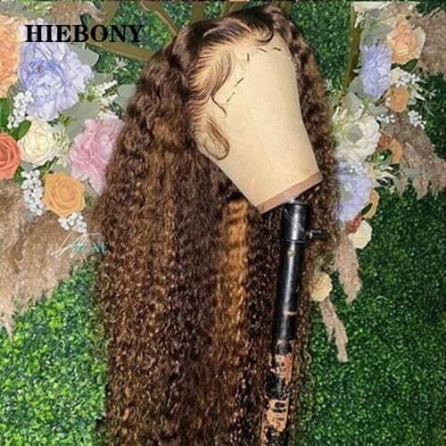 Highlight Curly Lace Front Human Hair Wigs 180% Density Orange Curly 13x6 Lace Front Wigs Human Hair 99J Curly Lace Closure Wigs