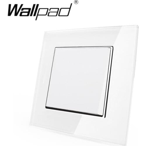 1 Gang Intermediate Switch Wallpad 110-250V White Luxury Glass EU European Style 1 Gang Intermediate Switch with Claws Back