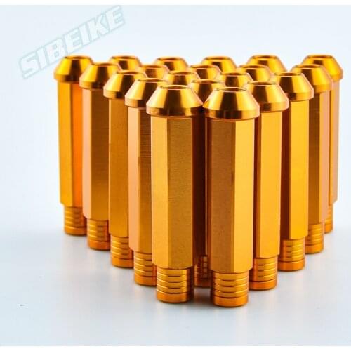 JDM Style 12x1.5 Universal Aluminum Extended Tuner Wheels Spikes Spear Lug Nuts Racing Car Styling Tunning 20pcs/set