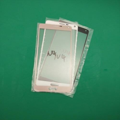 5pcs outer Glass + OCA film LCD Front Touch Screen Glass Outer Lens repaire For Samsung Note 4 N910 N910T N910F N9100