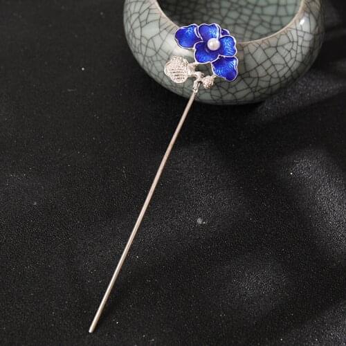 Leaf Shaped Antiques Hairpin Hanfu Hair Pin Chinese Style Hair Accessories Decoration for Women Short Long Hair NE