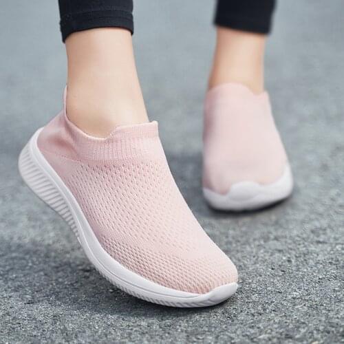 Sneakers Women Shoes 2021 Spring Summer High Quality Women Slip On Flats Shoes Women Loafers Plus Size 42 Outdoor Walking Flats