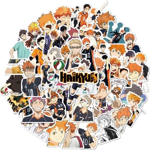 10/30/52PCS Anime Haikyuu!! Graffiti Stickers DIY Skateboard Fridge Laptop Motorcycle Classic Toy Sticker Decal for Kid Gift
