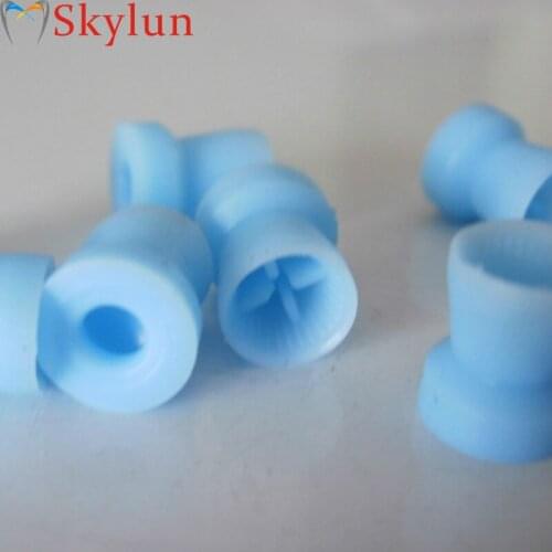 100PCS Dental Polishing Cup Blue button (snap-on) Soft Prophy Rubber Cups Dentist Prophylaxis TPE Cup PC320