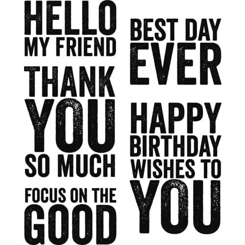 2021 New Retro English Words Happy Birthday Thank You Clear Stamp For DIY Making Greeting Card Scrapbooking No Metal Cutting Die