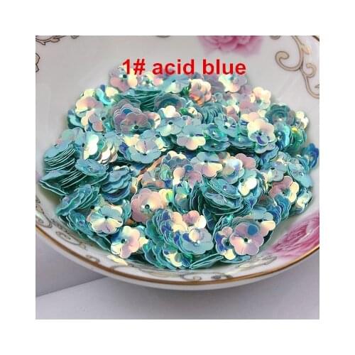 50g/lot PVC Sequins 4mm 5mm Flower With 1 Center Hole Plum Blossom Cup Loose Sequins 14 AB Golden Brilliant Colors Available