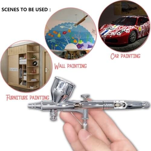 Airbrush High Precision Car Airbrush Tool Dual Action Gravity Feed Airbrush With 0.2 0.3 0.5mm Nozzles And 6.23ft Hose AB-180K