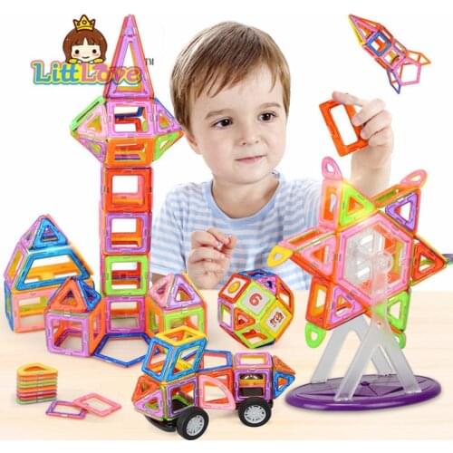 Big Size Magnetic Blocks Designer Construction Set Model & Building Toy Magnets Magnetic Blocks Educational Toys For Children