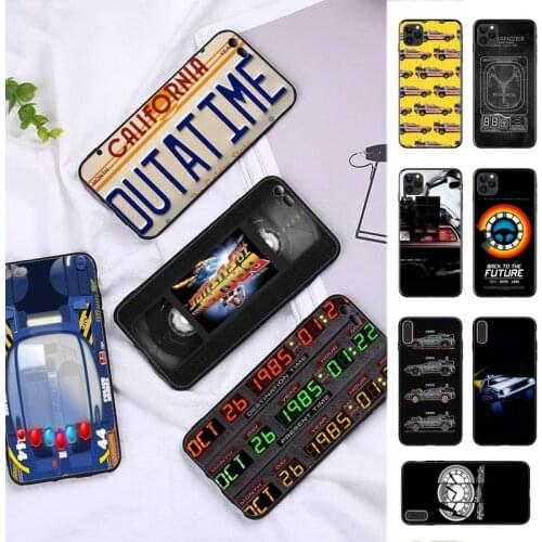 FHNBLJ Back To The Future Time Machine Phone Case for iPhone 8 7 6 6S Plus X 5S SE 2020 XR 11 12 pro XS MAX